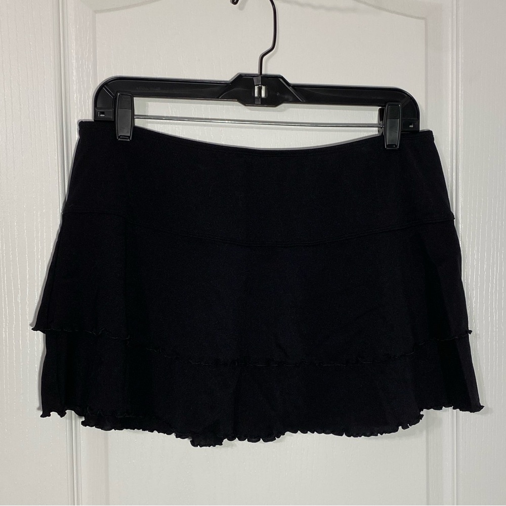 NWT Body Glove Mesh Ruffle Cover Up Skirt Smoothies Lambada Frill Black JR XL - Picture 3 of 5